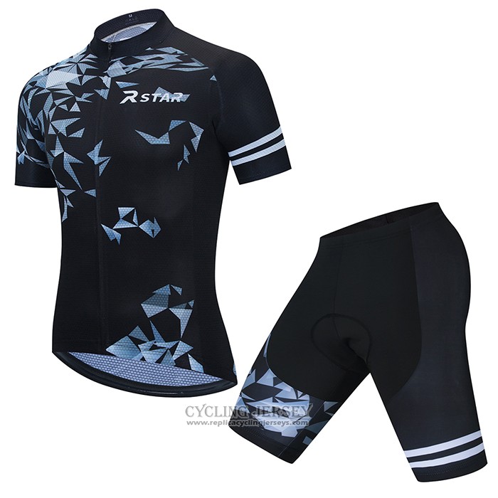 2021 Cycling Jersey R Star Black Short Sleeve And Bib Short